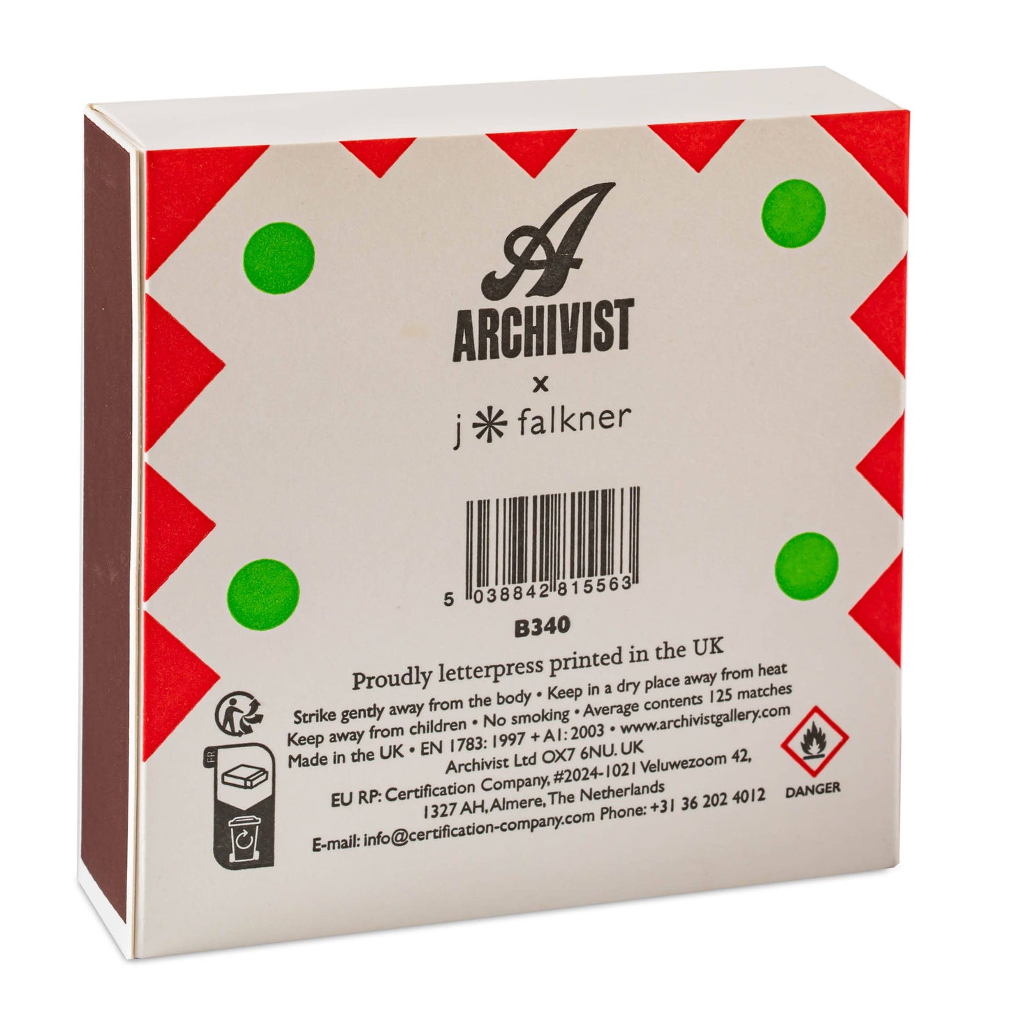 Winking Santa | Square - Christmas Safety Matches🎄