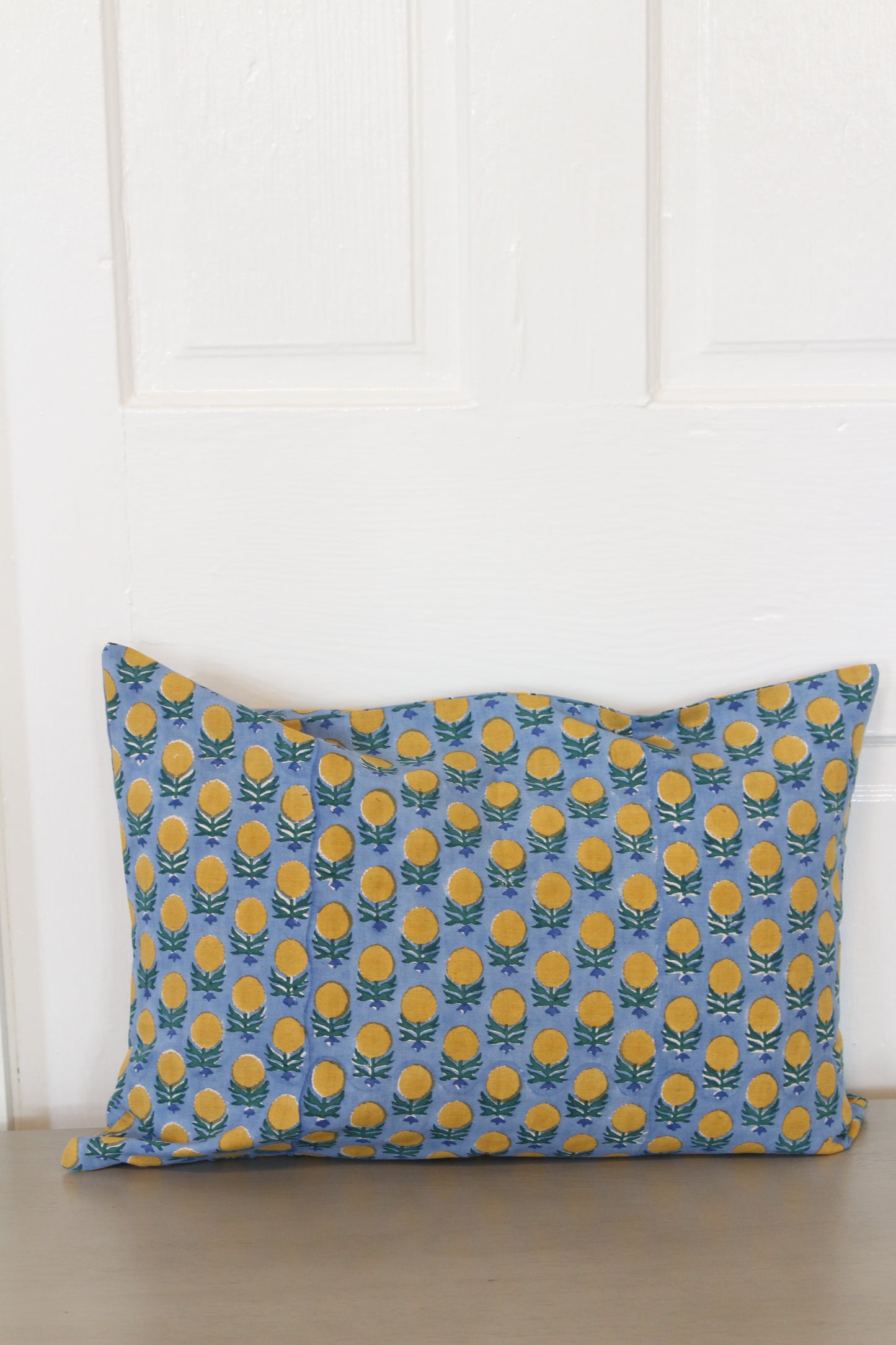 Pakhi - Hand Block-printed Linen Pillowcase