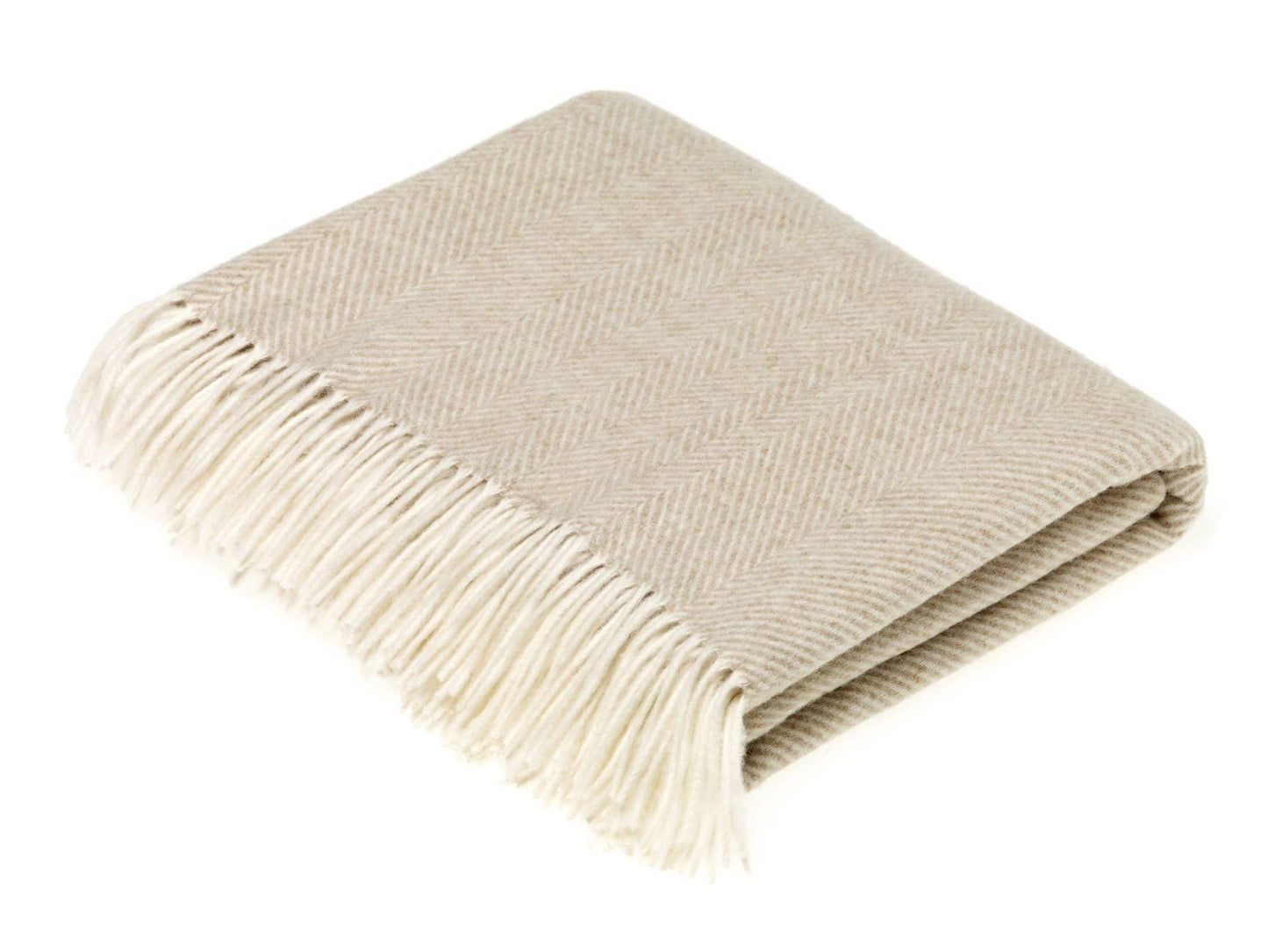 Herringbone Merino Lambswool Blanket (Multiple Colors Available)
