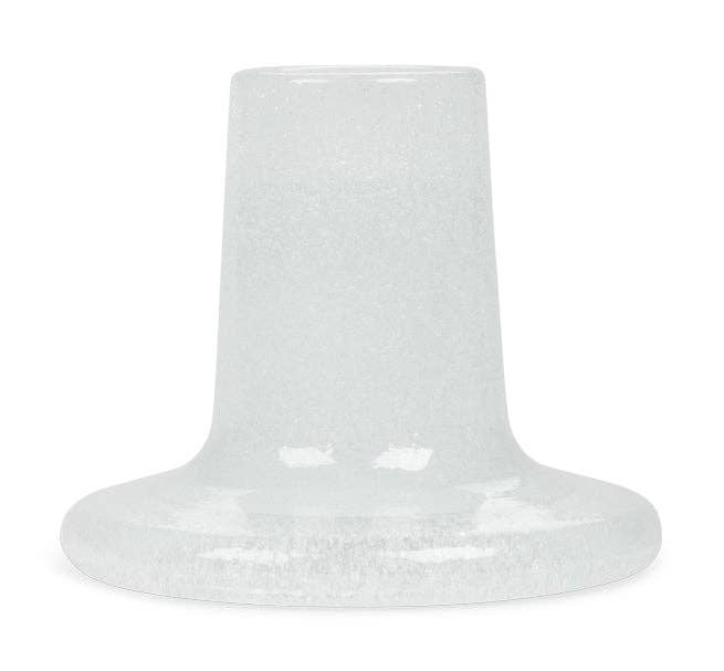 Glass Candleholder | Pearl White