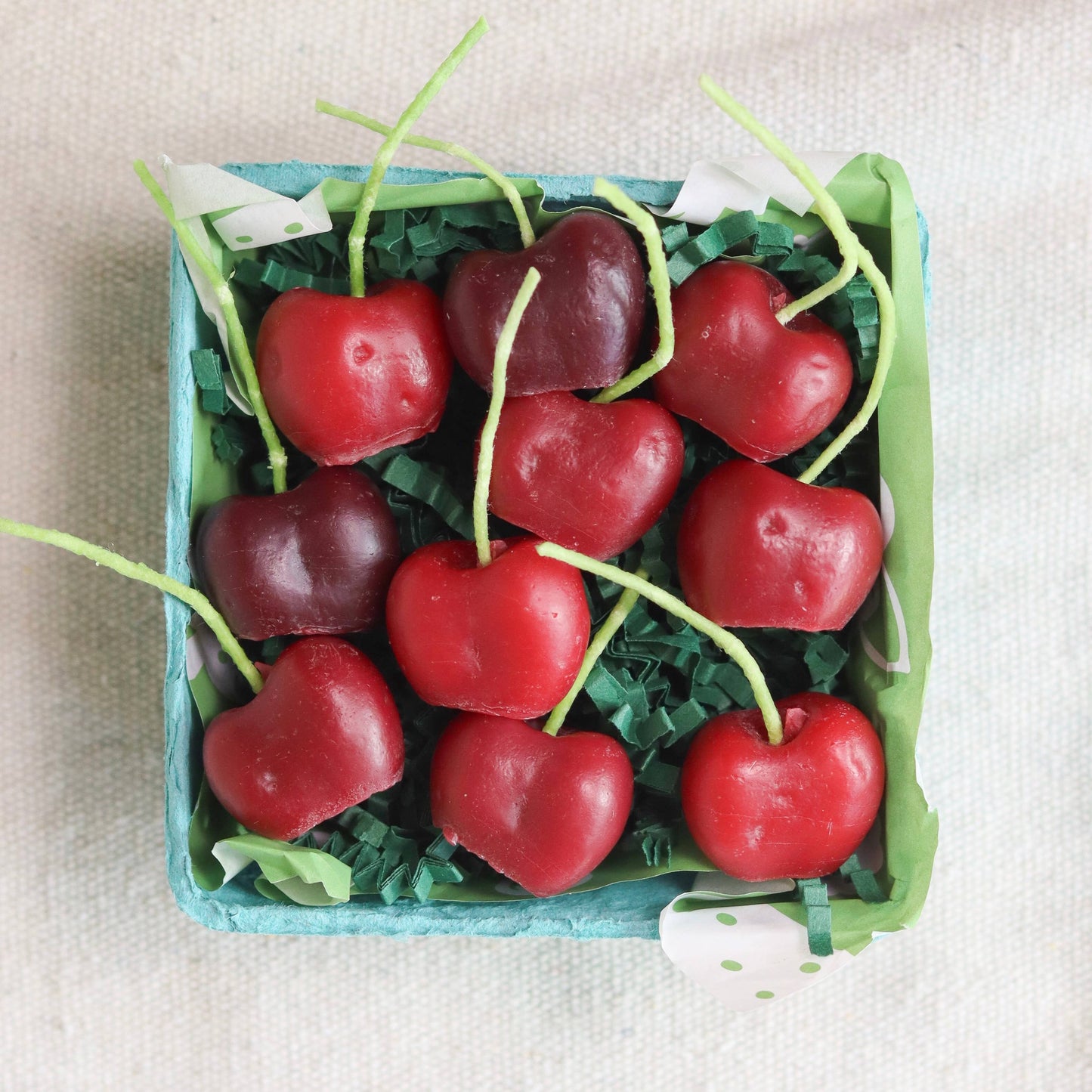 Beeswax Dark Red Cherry Birthday Candles