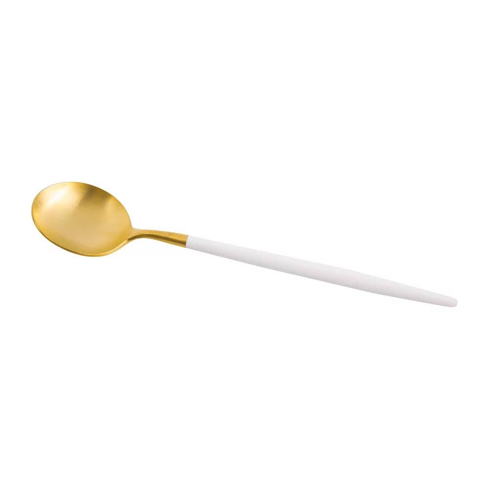 Gold & White Spoon