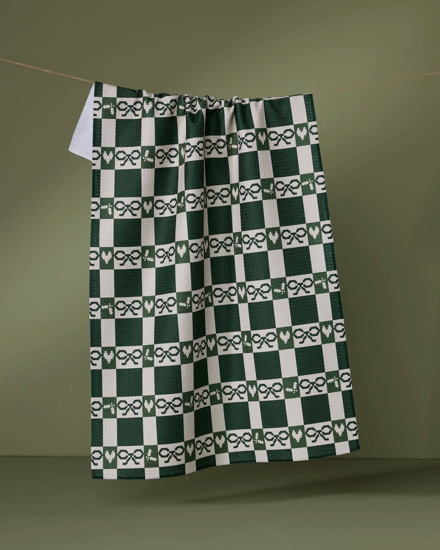 Bow Gingham Tea Towel