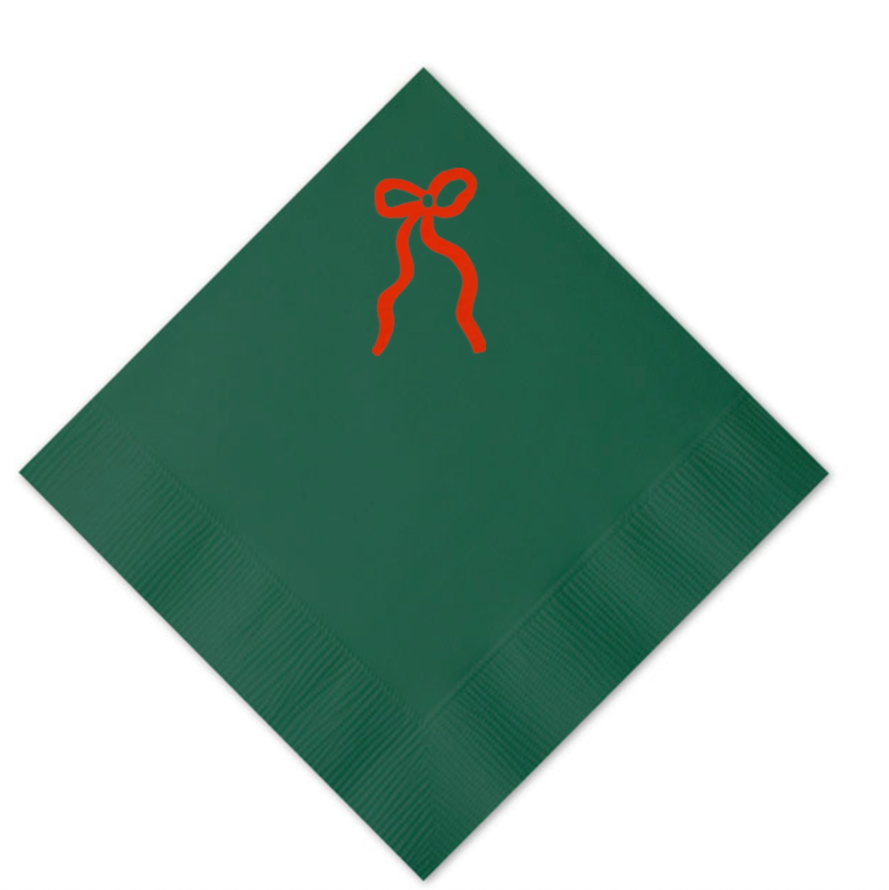 Christmas Bow Green and Red Paper Napkins