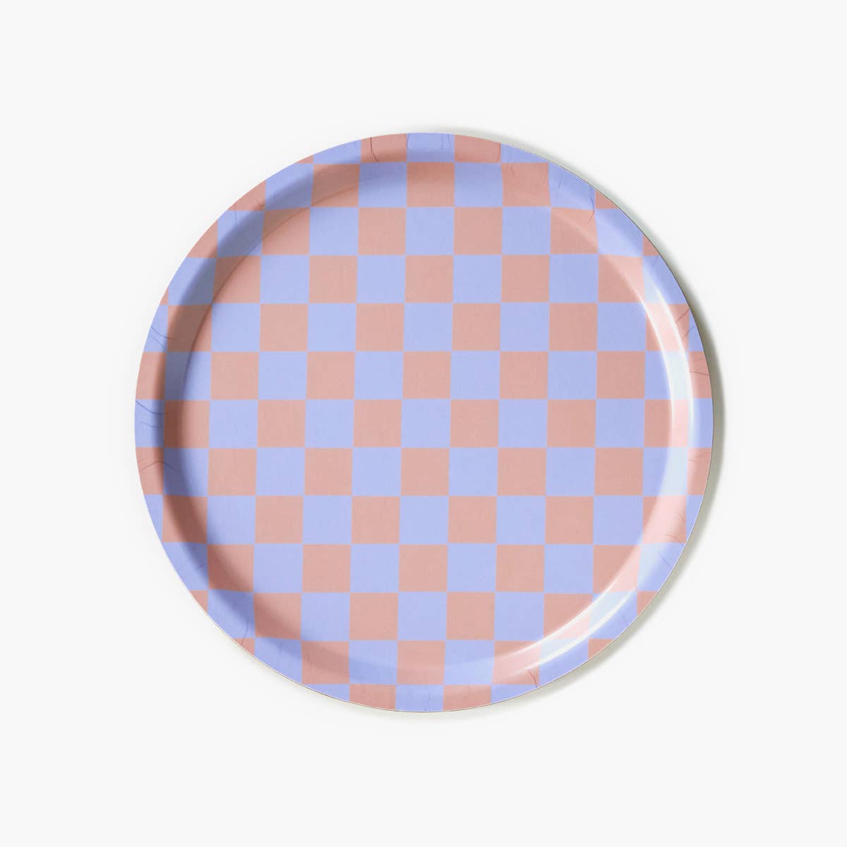 Lilac / Peach Checker Tray