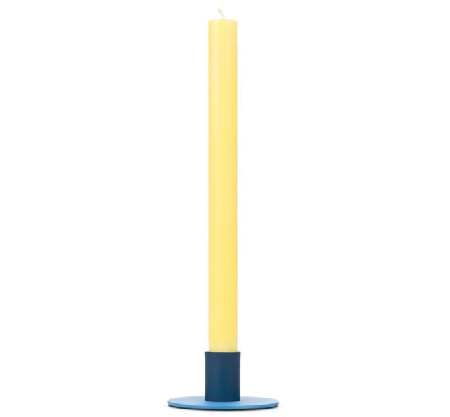 Small Two-Tone Metal Candleholder (Multiple Colors Available)