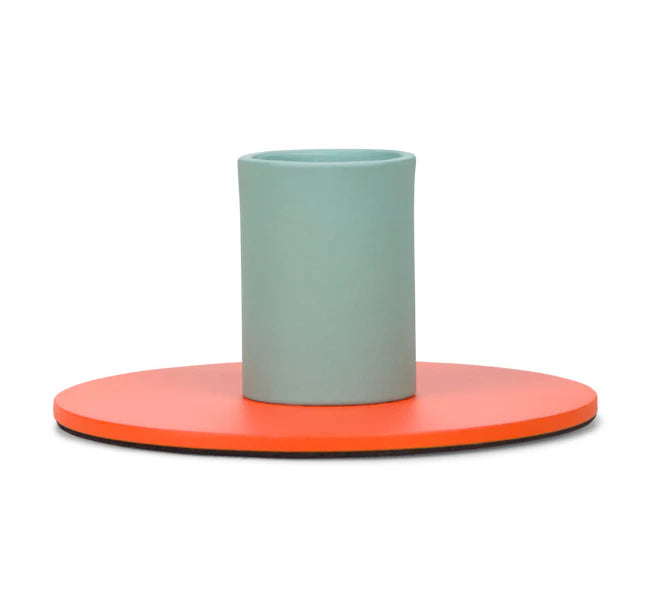Small Two-Tone Metal Candleholder (Multiple Colors Available)