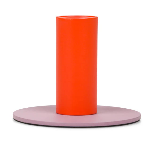 Tall Two-Tone Metal Candleholder (Multiple Colors Available)