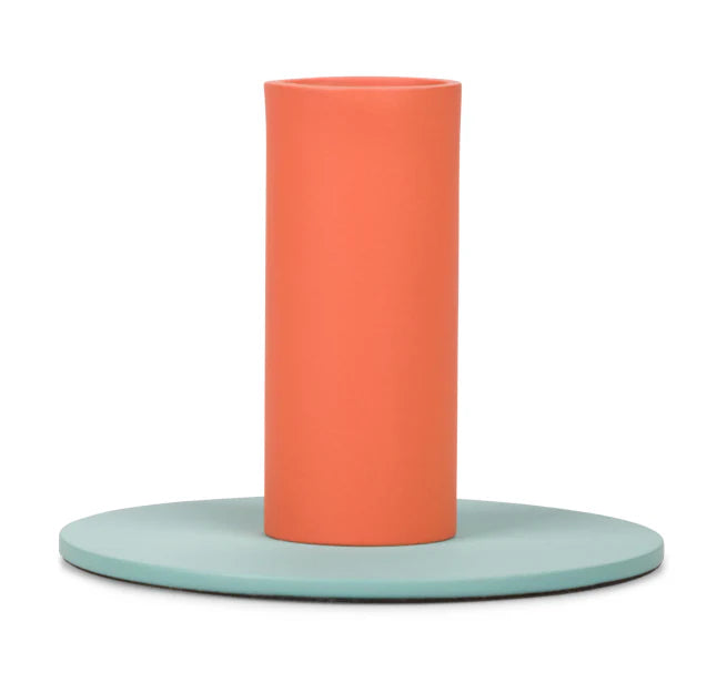 Tall Two-Tone Metal Candleholder (Multiple Colors Available)