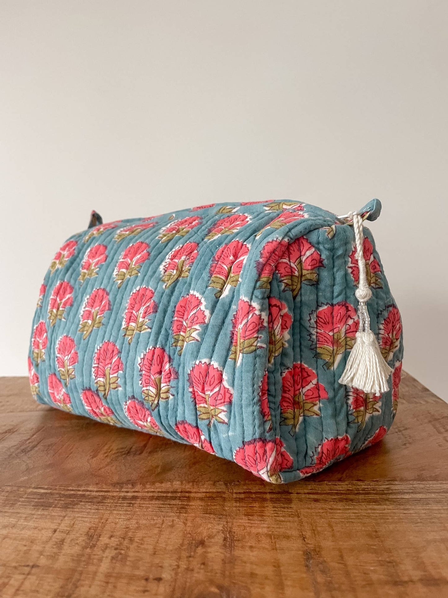 Lake Floral Block Print Pouch