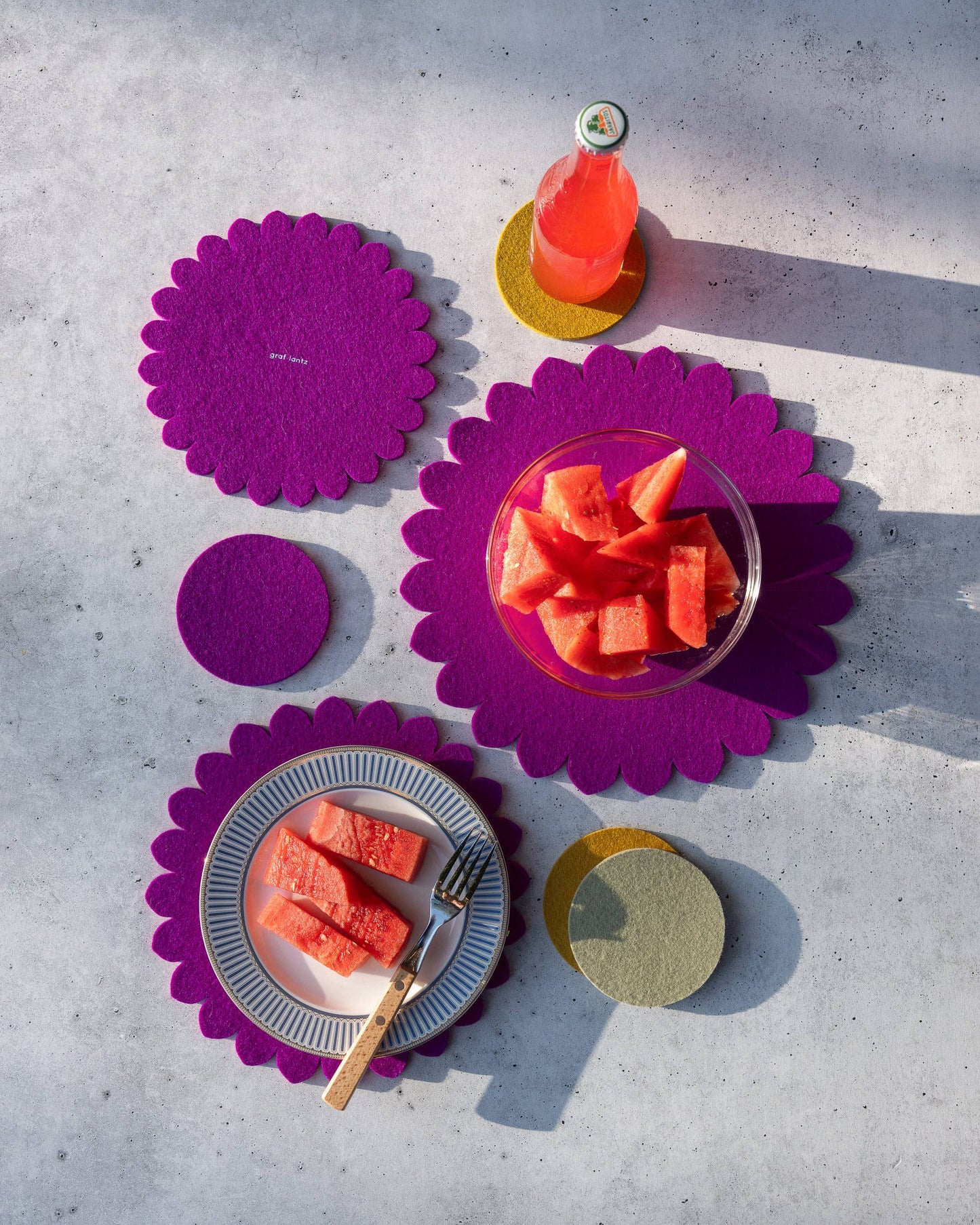 Merino Wool Trivet | Fuchsia
