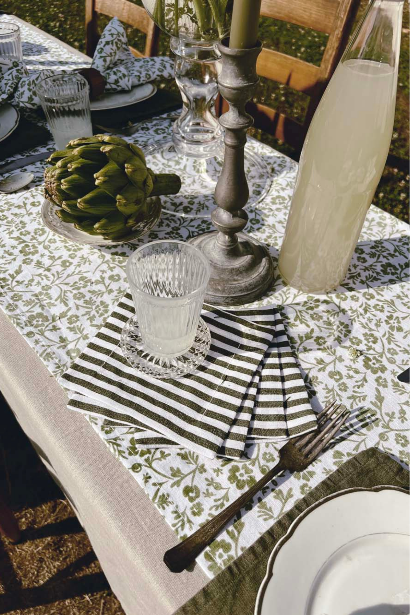 Keepsake Linen Cocktail Napkin | Olive