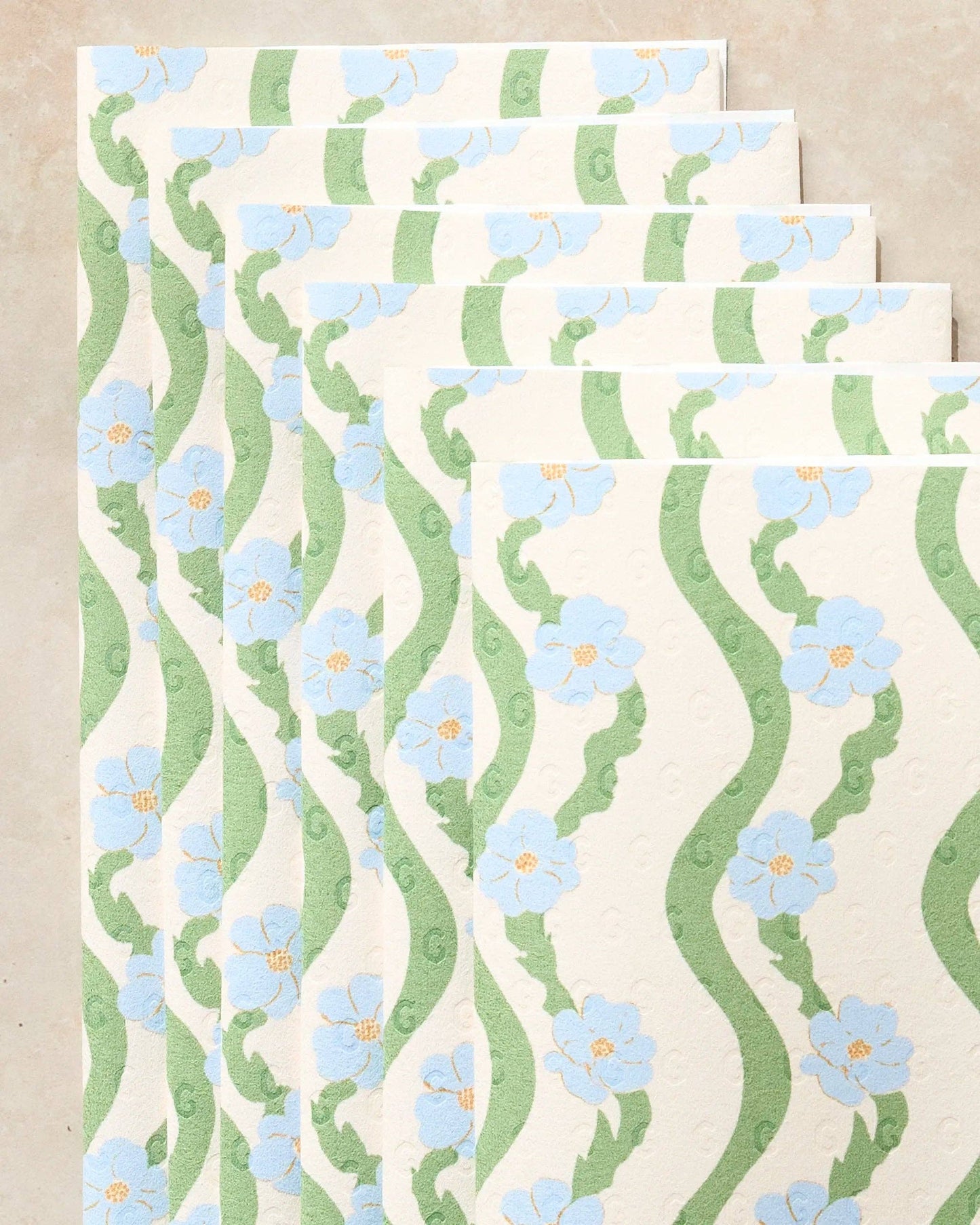 Wavy Flowers Not Paper Towel (Pack of 6)