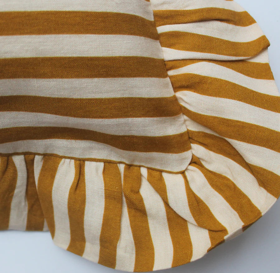 Ochre Candy Stripe Pillow