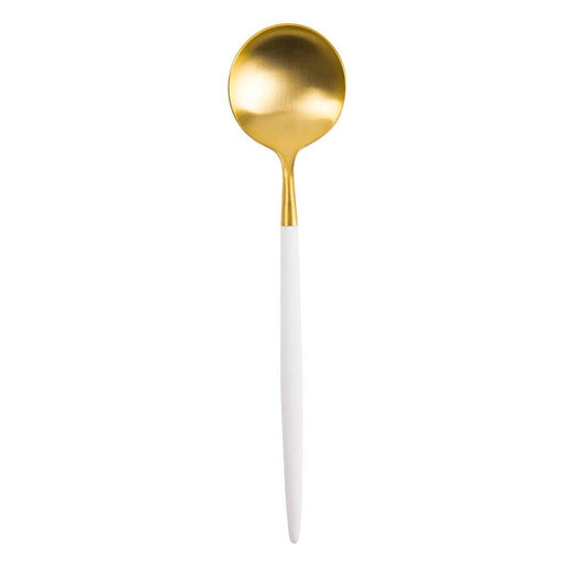 Gold & White Spoon