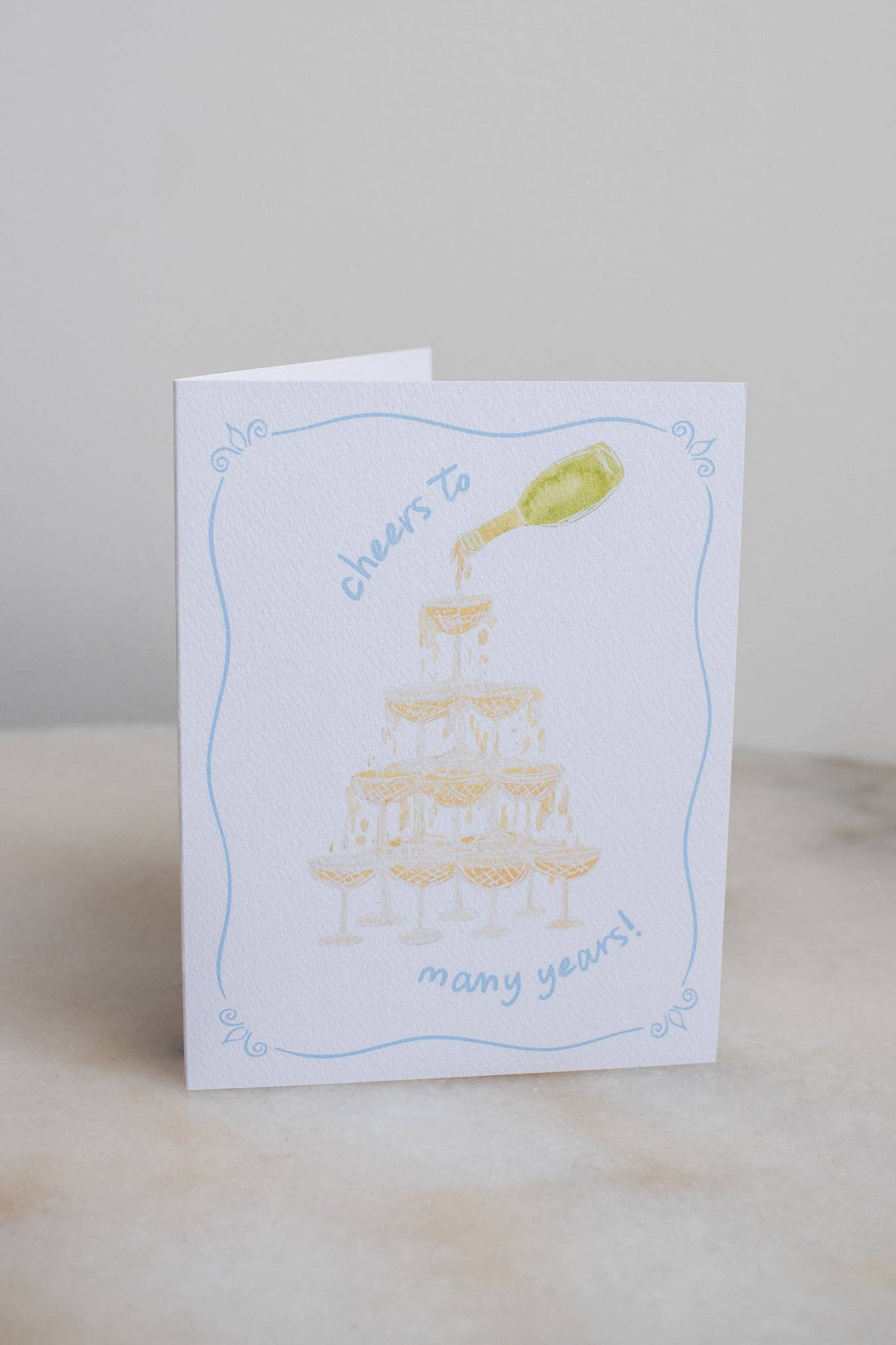 Cheers to Many Years Wedding Card