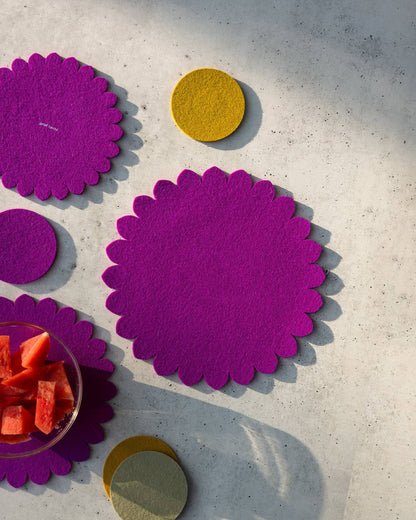 Merino Wool Trivet | Fuchsia