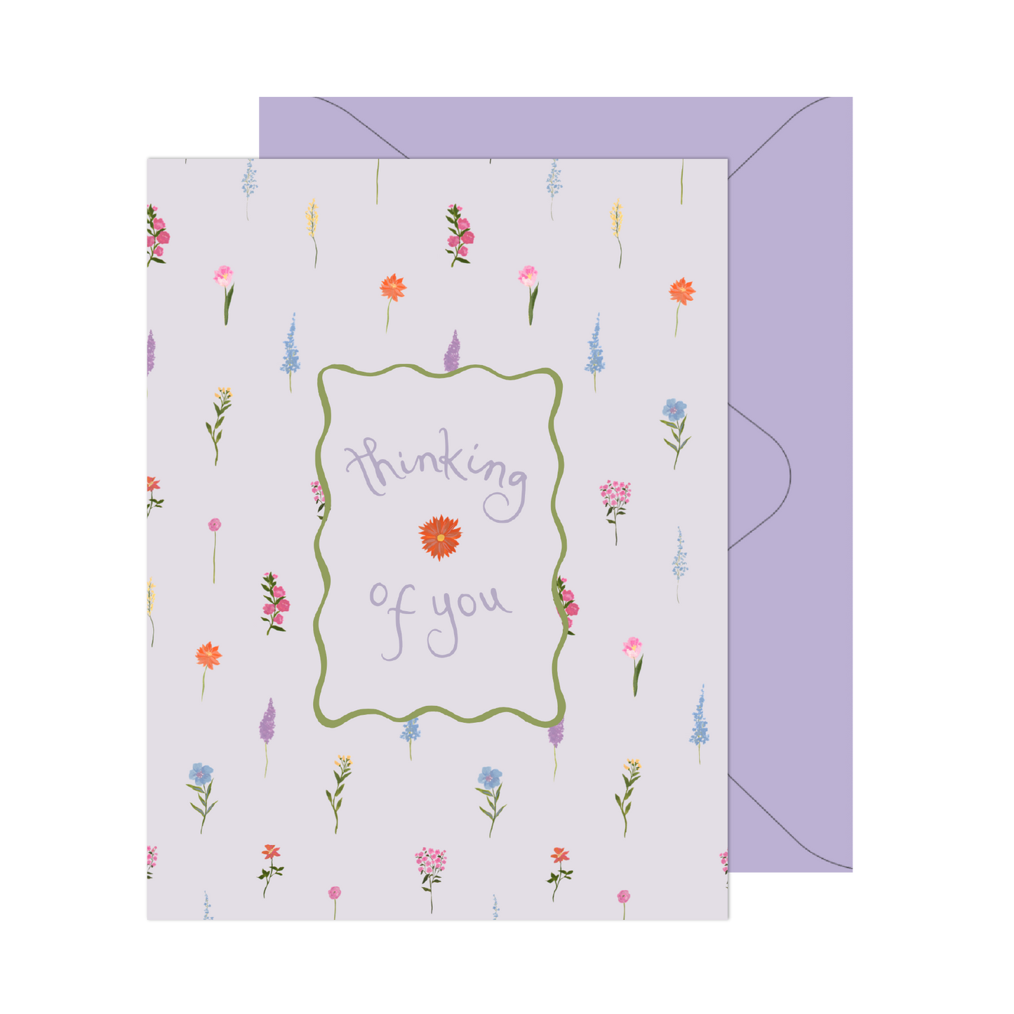 Thinking of You Lilac Flower Card