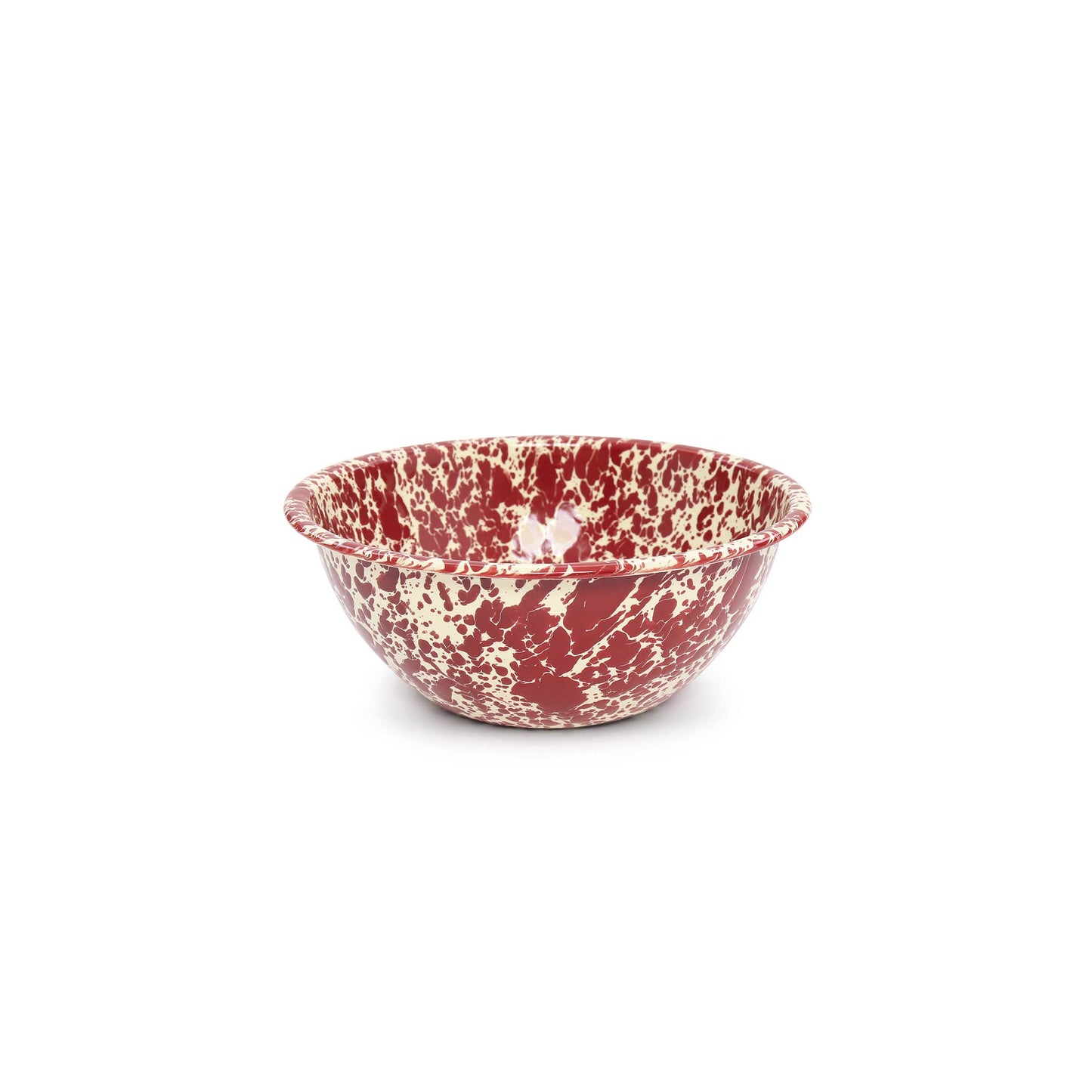 Small Serving Bowl | Burgundy & Cream