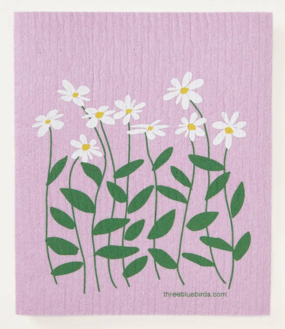 Daisies Swedish Dishcloth