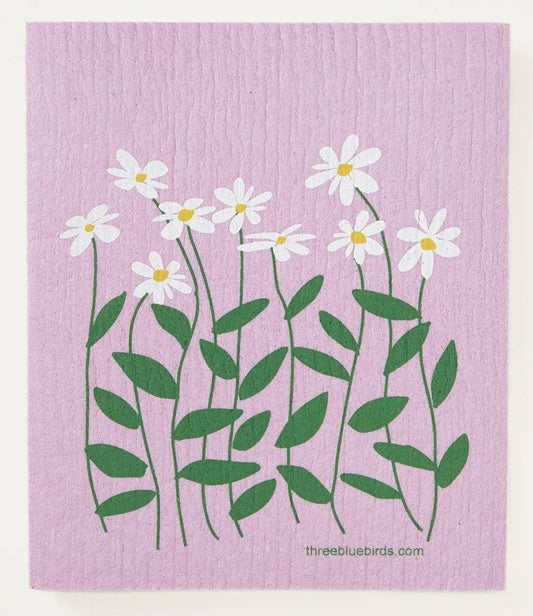Daisies Swedish Dishcloth
