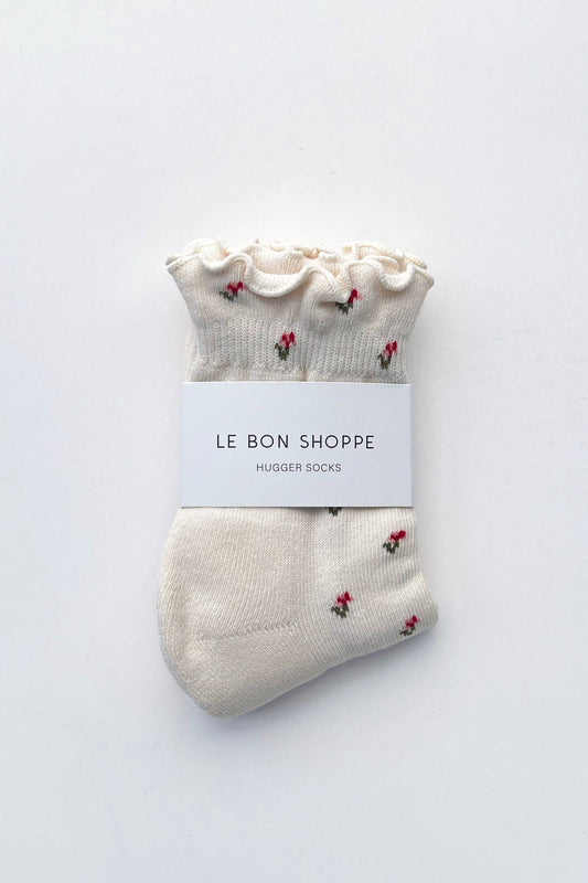 Petal Ruffled Hugger Crew Socks