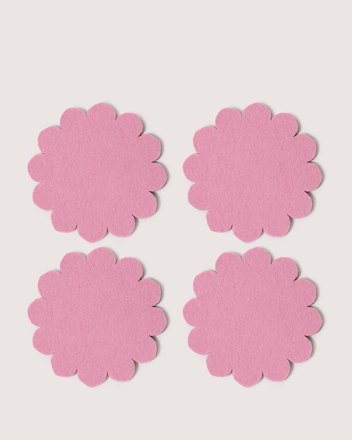 Mauve | Merino Wool Coaster Solid 4 Pack