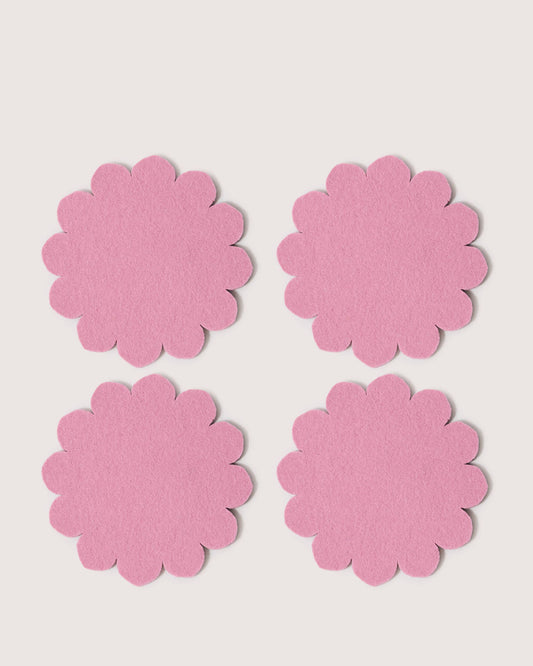 Mauve | Merino Wool Coaster Solid 4 Pack