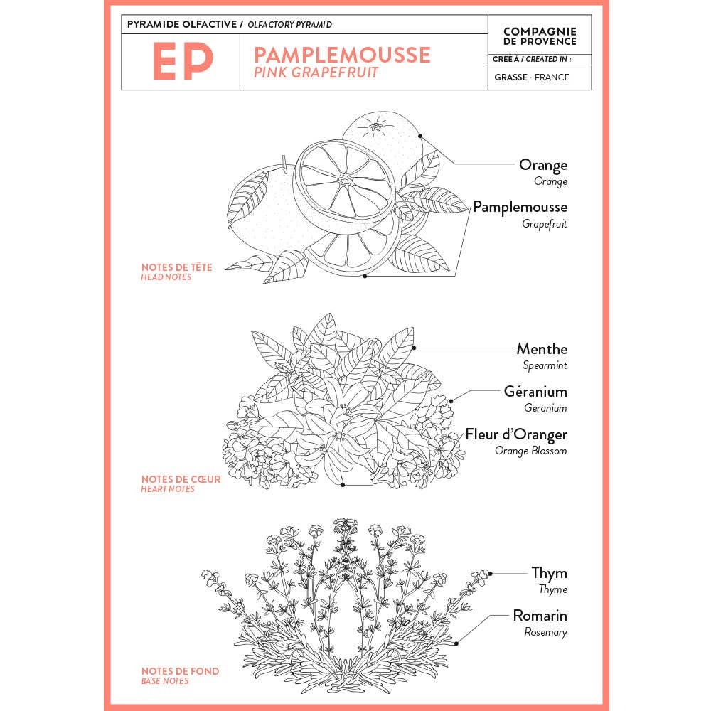 Pink Grapefruit Liquid Marseille Soap