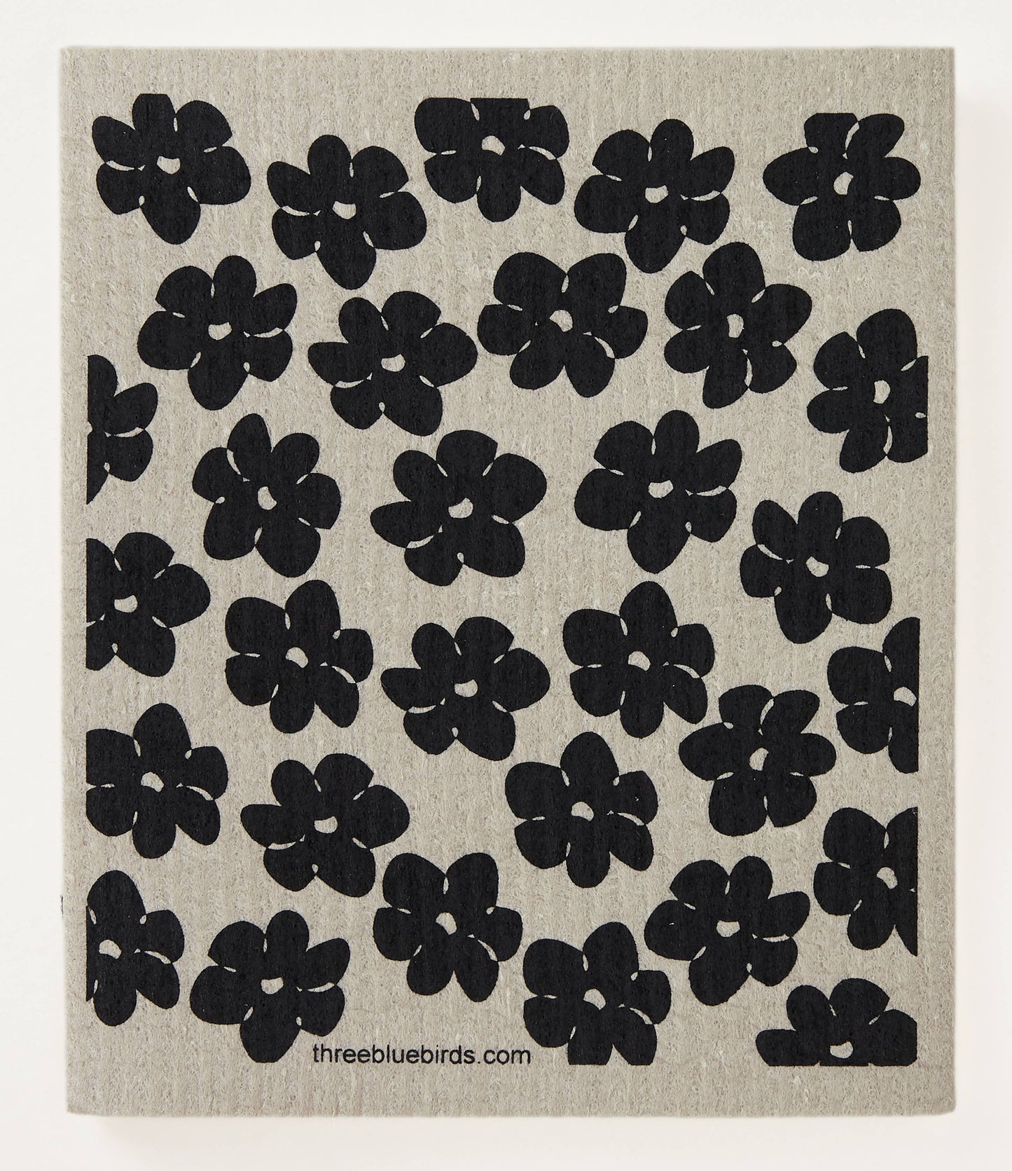 Black Poppies Swedish Dishcloth