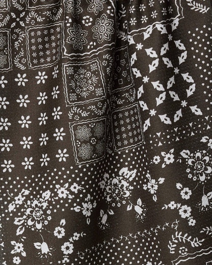 Blossoming Bandanna Brown Tea Towel