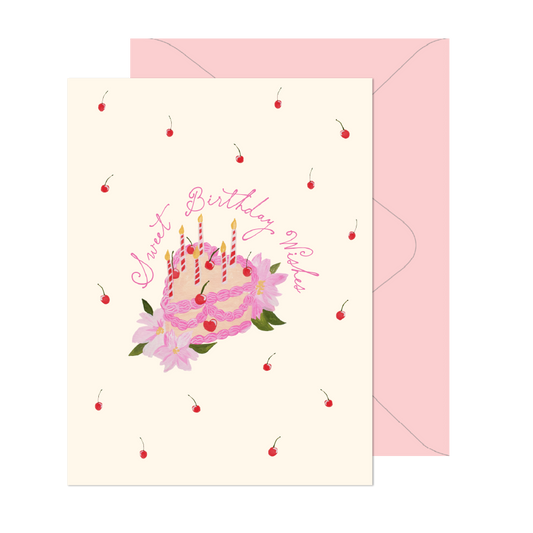 Cherry Birthday Cake Card