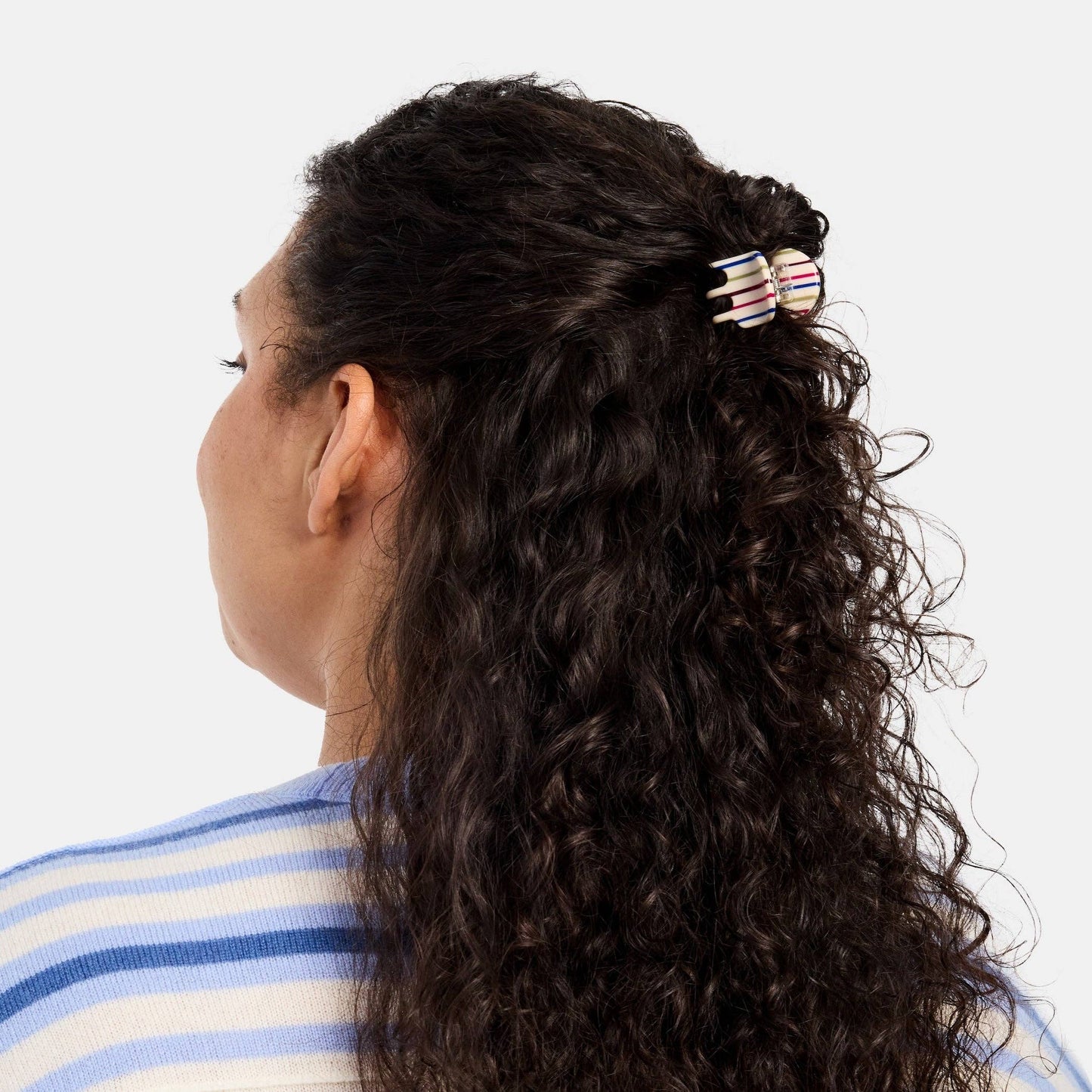 Mini Claw in Vanilla Stripe