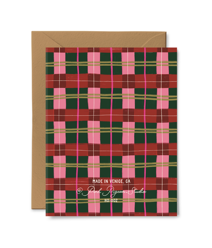 Merry and Bright Plaid Card