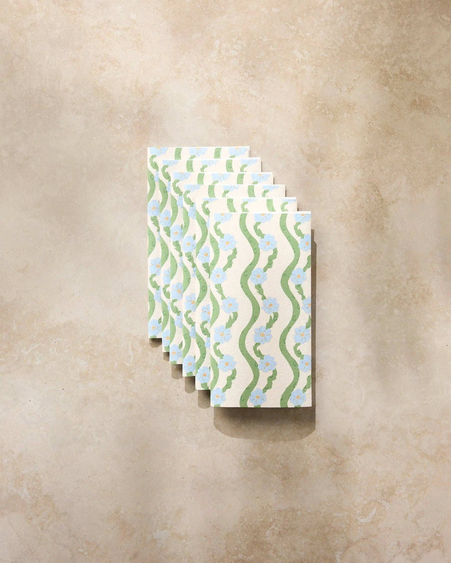 Wavy Flowers Not Paper Towel (Pack of 6)