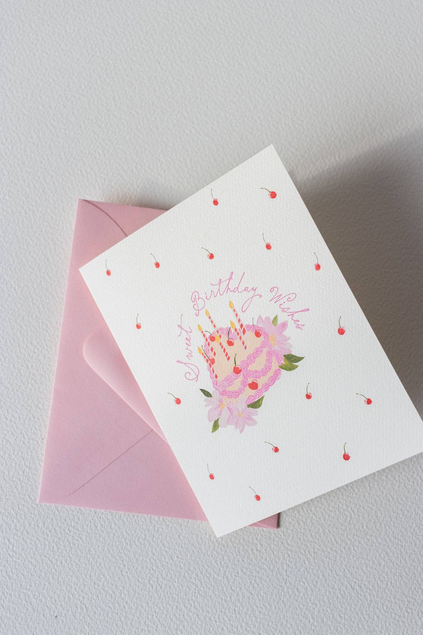Cherry Birthday Cake Card