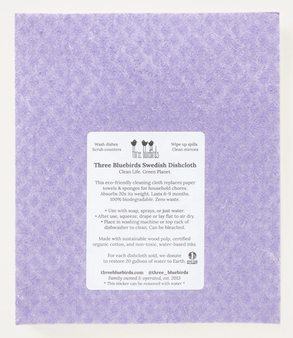 Vines on Purple Swedish Dishcloth