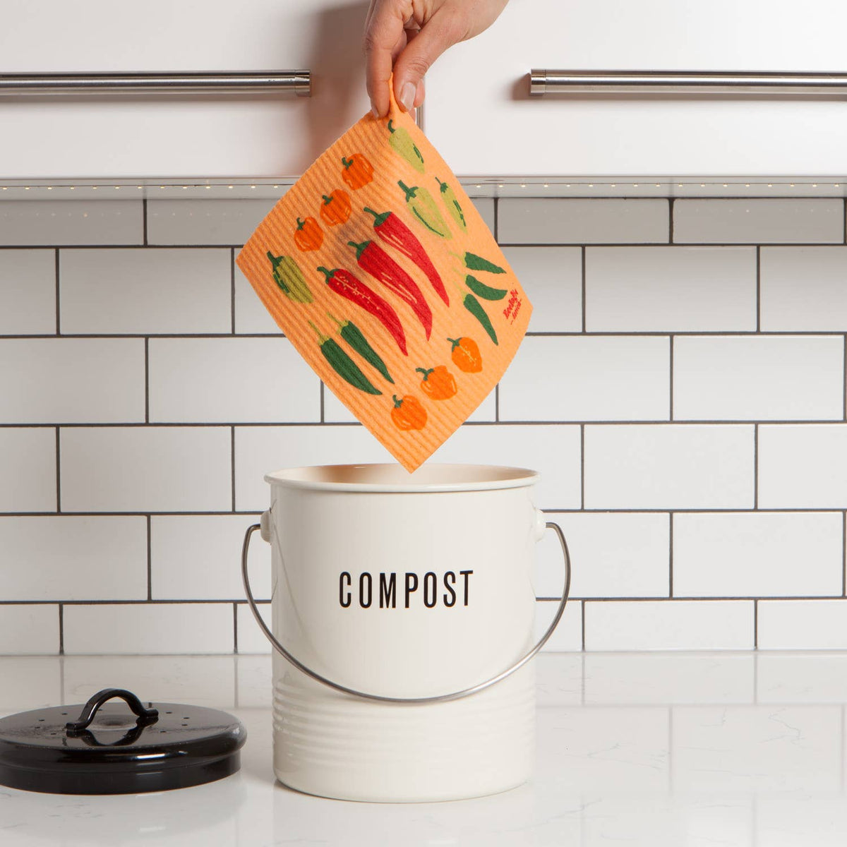 Chili Peppers Swedish Dishcloth