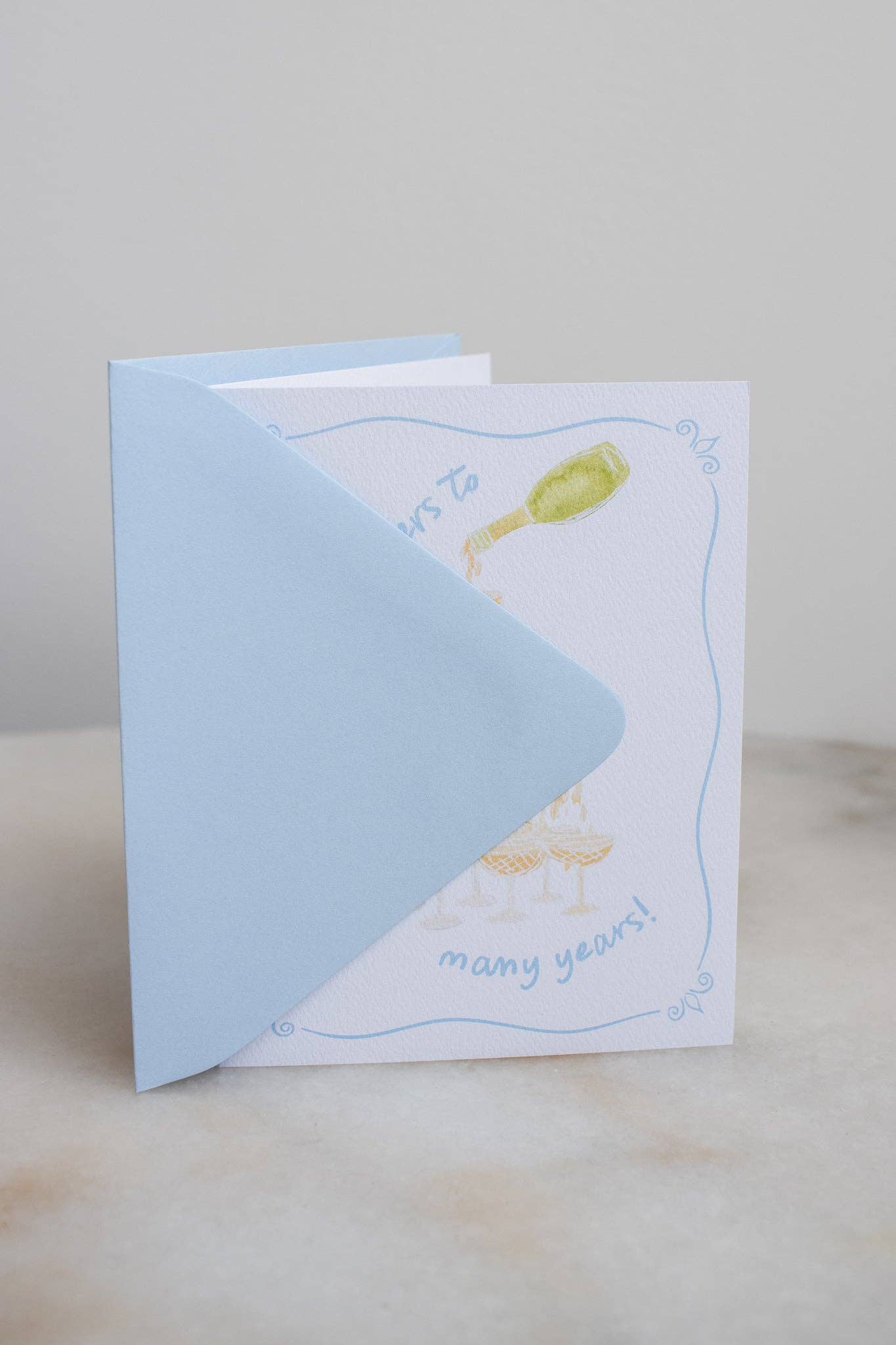 Cheers to Many Years Wedding Card