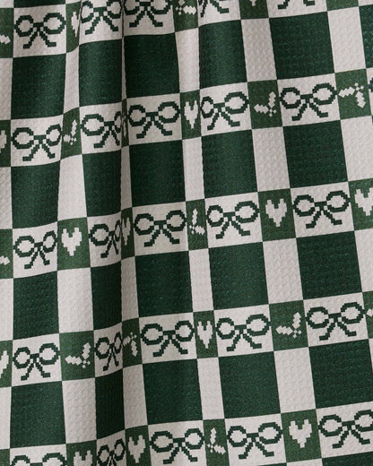 Bow Gingham Tea Towel