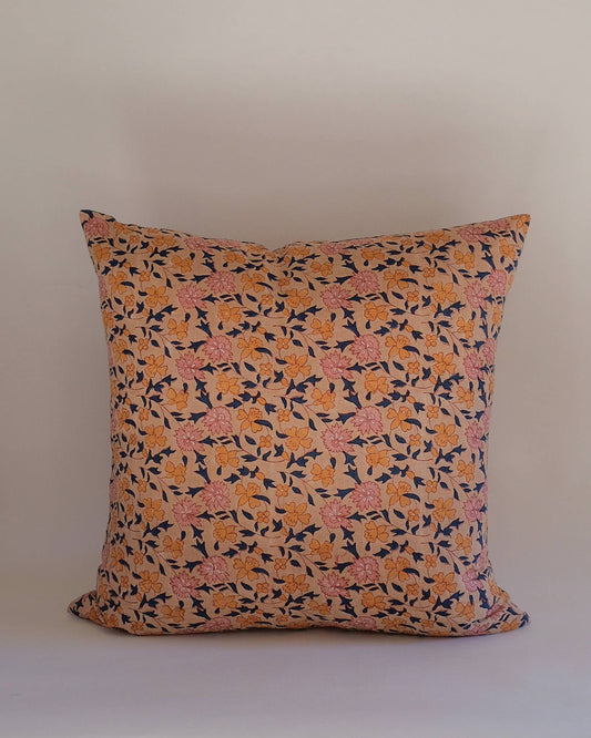 Hand Block-printed Linen Pillowcase | Noor Cafe