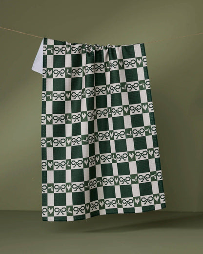 Bow Gingham Tea Towel