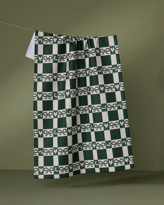 Bow Gingham Tea Towel