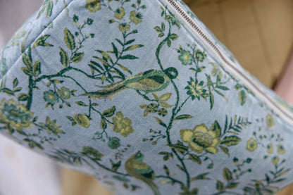 Verdant Meadow Velvet Cosmetic Pouch
