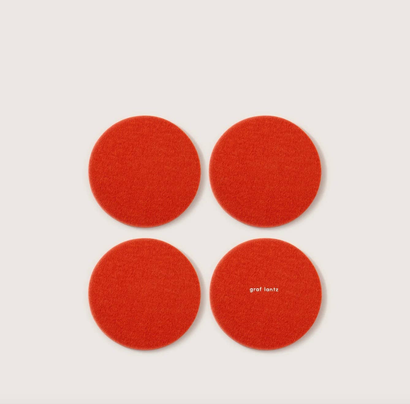 Merino Wool Coasters | Orange
