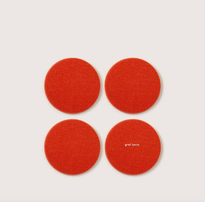 Merino Wool Coasters | Orange