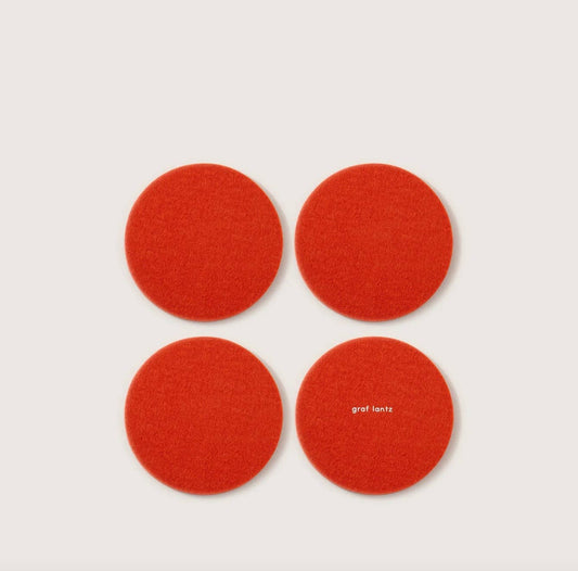 Merino Wool Coasters | Orange