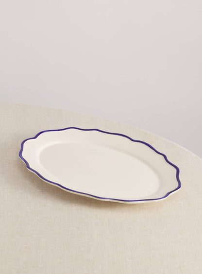 Jane Hand-Painted Oval Platter 15.5"