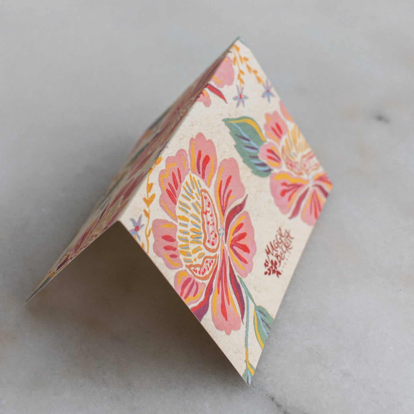 Peony Pattern Thank You Card