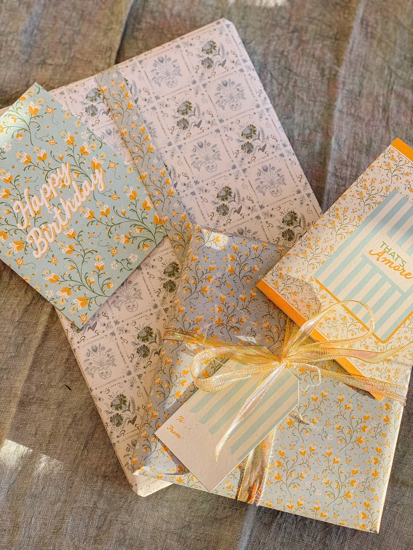 Twining Floral Birthday A2 Greeting Card